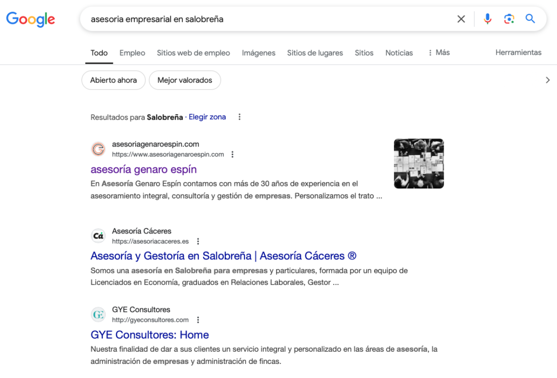 estrategia de seo local y sem